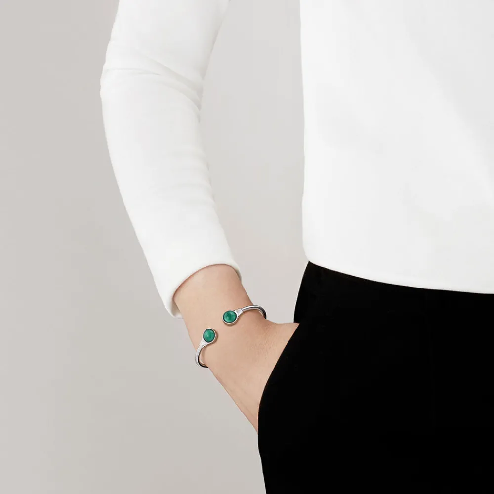Fashion Cabochon Flexible Bangle Bracelets