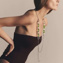 Shop Empreinte animale long necklace Necklaces