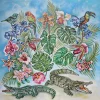 Online Foulard by Ginny Litscher, Blue Jungle design Scarves
