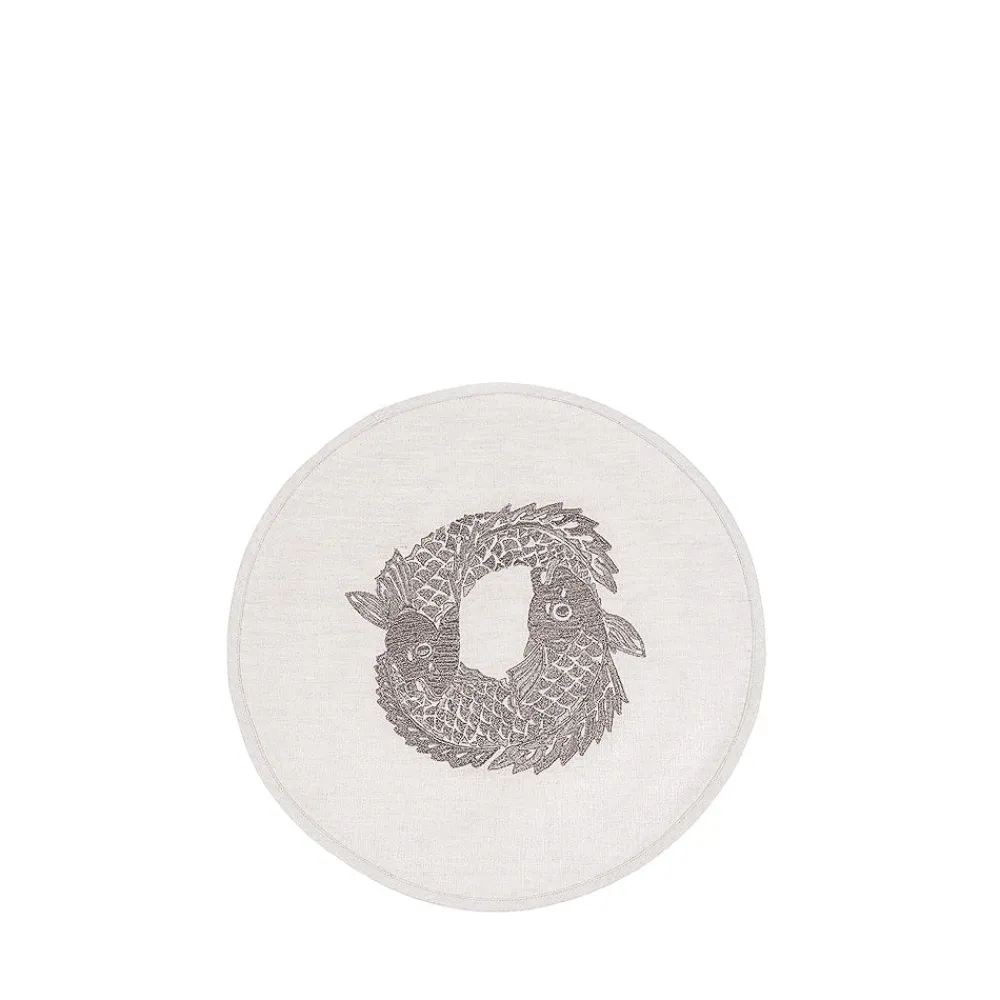 Fashion Koi Circle embroidered placemat Soft Furnishings