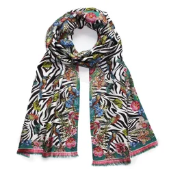 Hot Scarf by Ginny Litscher, Pink & black Zebra design Scarves
