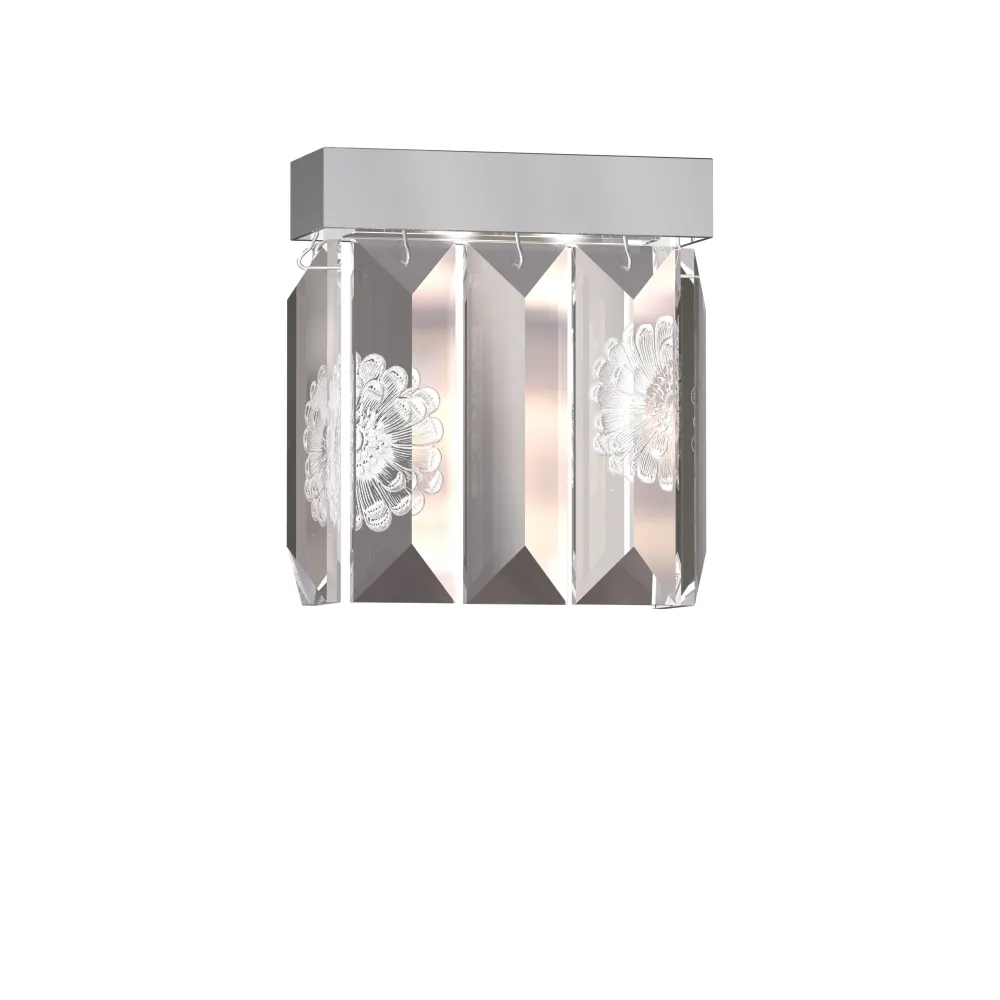 Clearance Serene 5 Prisms Dahlia Wall Sconce, Rectangular Lighting