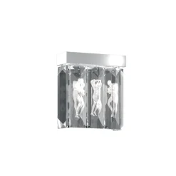 Fashion Serene 5 Prisms Figurine Wall Sconce, Rectangular Lighting