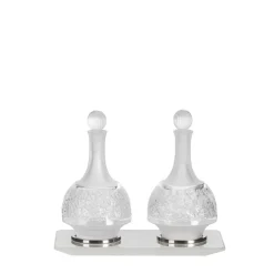 Best Set of 2 Versailles oil/vinegar cruets & tray Table Accessories