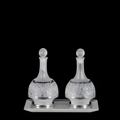 Best Set of 2 Versailles oil/vinegar cruets & tray Table Accessories